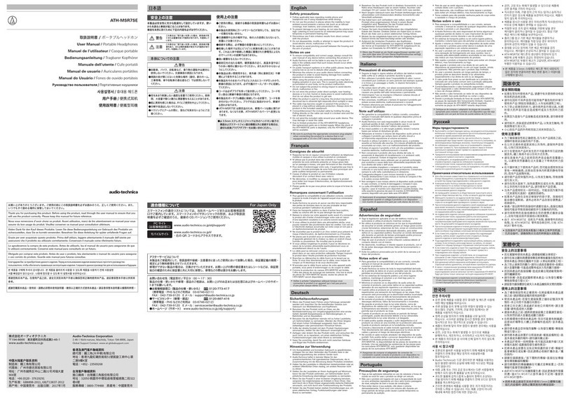 Audio Technica ATH-MSR7SE User manual