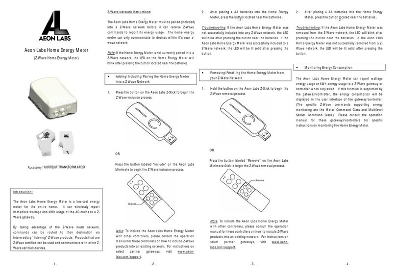 Aeon Labs Z-Wave Home Energy Meter instructions