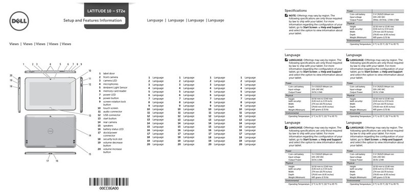 Dell Latitude 10 - ST2e Owner's manual Dell Latitude 10 - ST2e Owner's manual