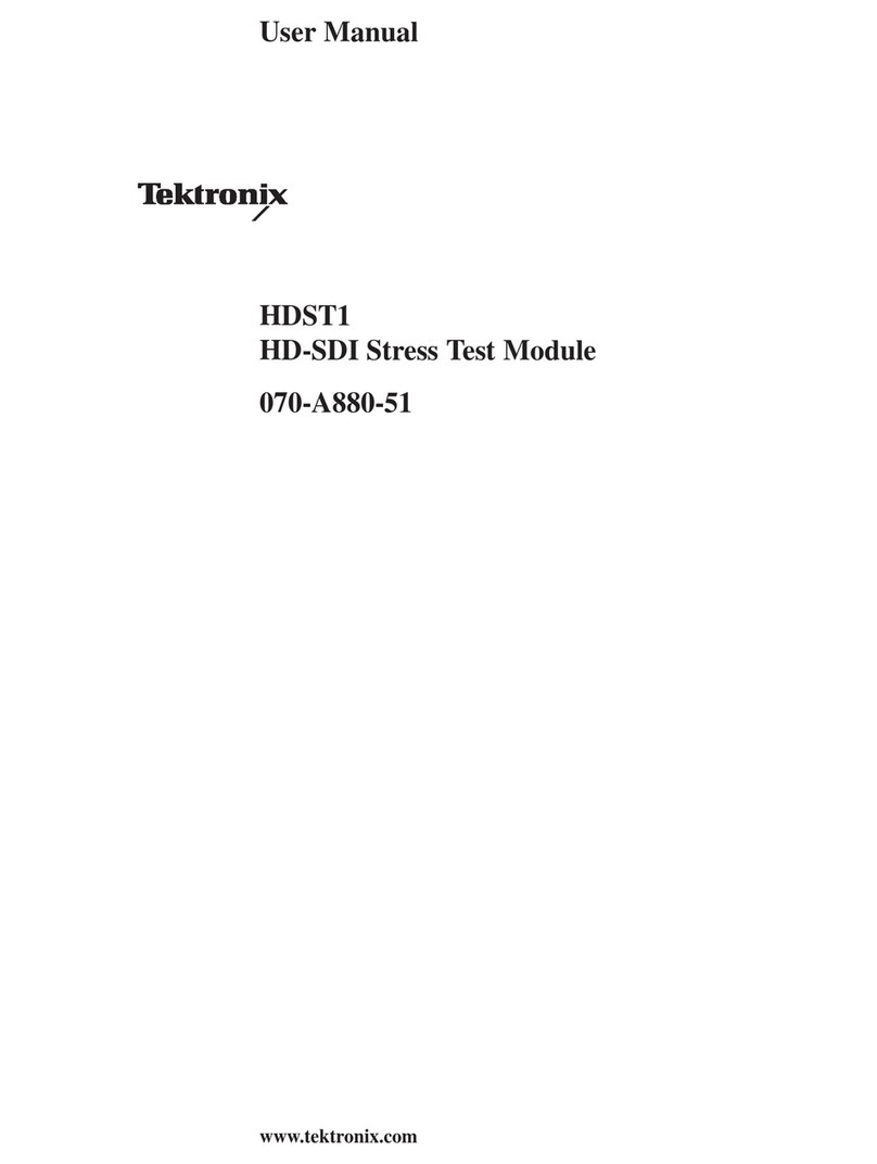 Tektronix HDST1 HD-SDI User manual