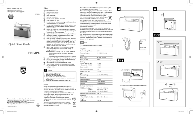 Philips AE5220 User manual