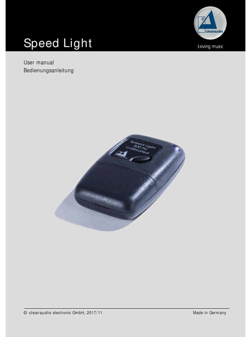 Clearaudio Speed Light user manual