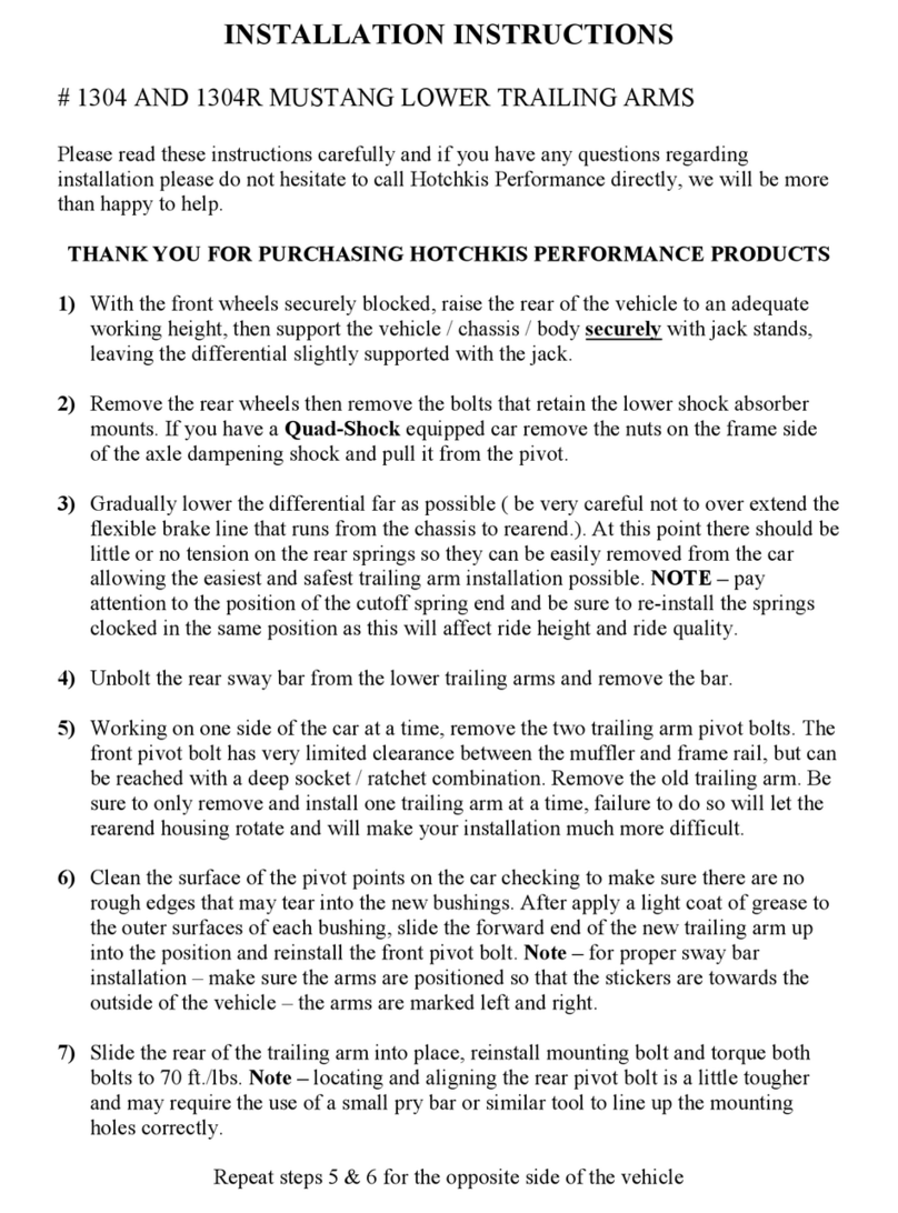 Hotchkis 1304 installation instructions Hotchkis 1304 installation instructions