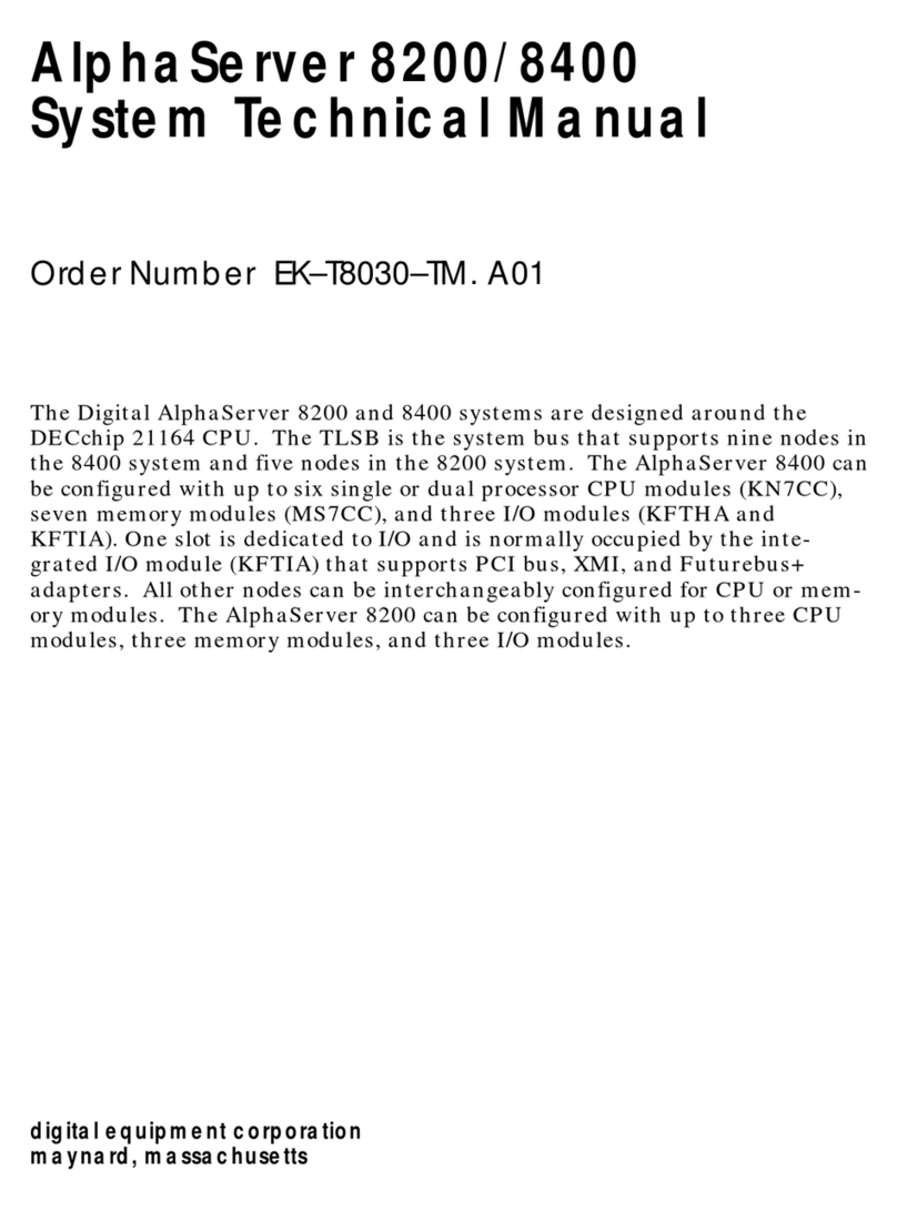 DEC AlphaServer 8200 User manual DEC AlphaServer 8200 User manual