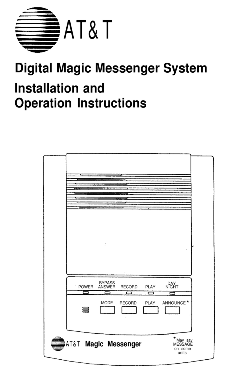 AT&T Digital Magic Messenger System User manual