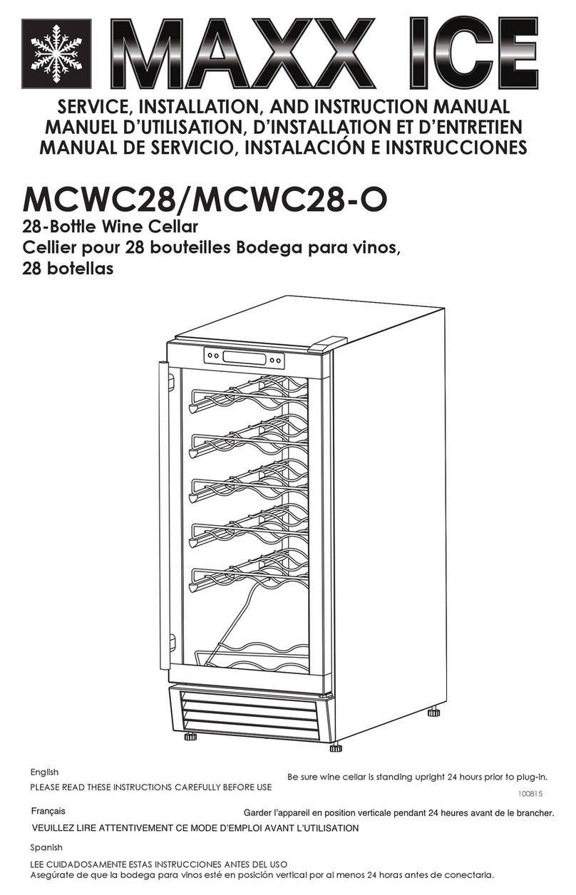 Maxx Ice MCWC28 Installation, instruction and  service manual