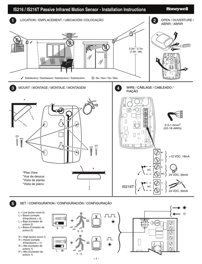 Honeywell IS216T installation instructions