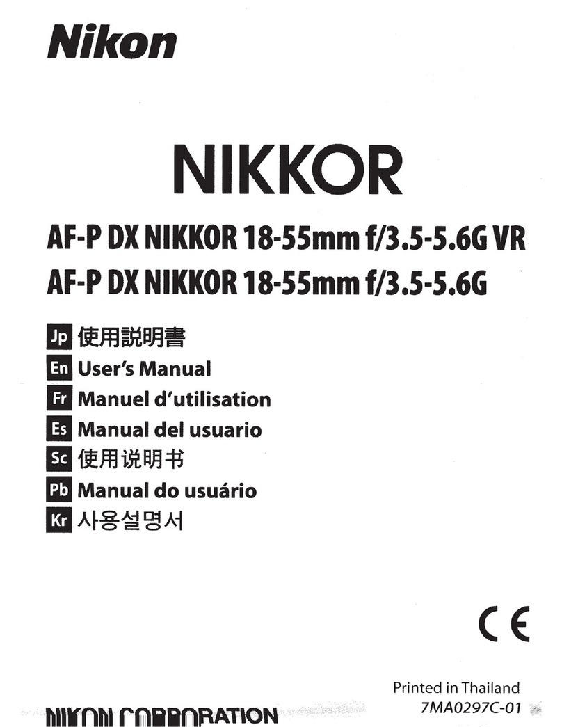 Nikon AF-P DX NIKKOR 18-55 f/3.5-5.66 VR User manual
