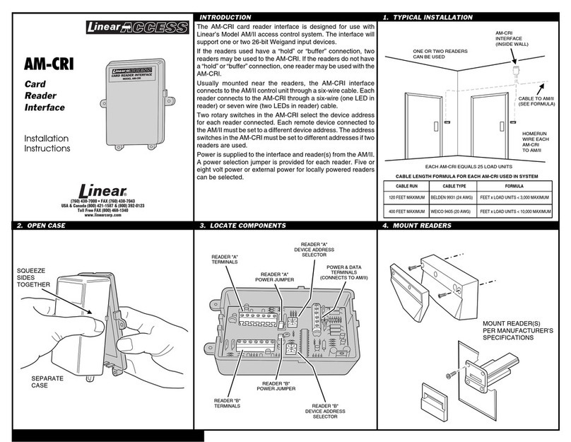 Linear Access AM-CRI installation instructions