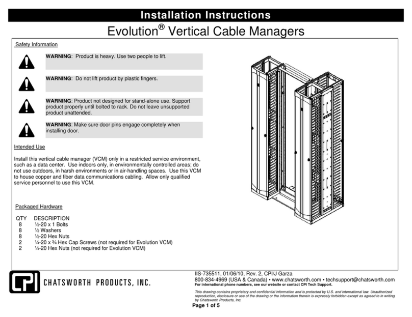Chatsworth Products Evolution installation instructions Chatsworth Products Evolution installation instructions