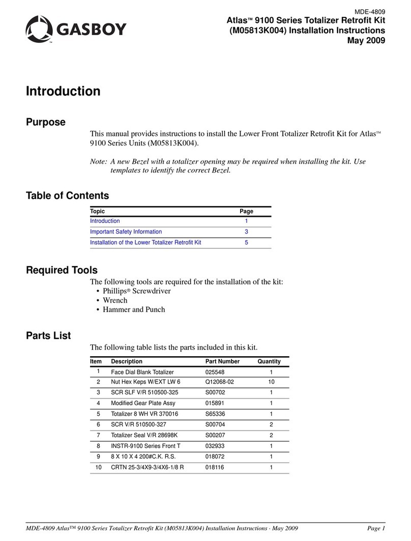 Gasboy Atlas 9100 series User manual