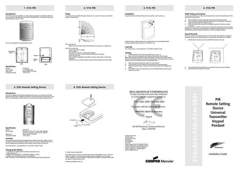 Scantronic 515r User manual