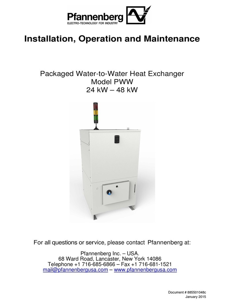 Pfannenberg PWW 3482 Installation and operating instructions