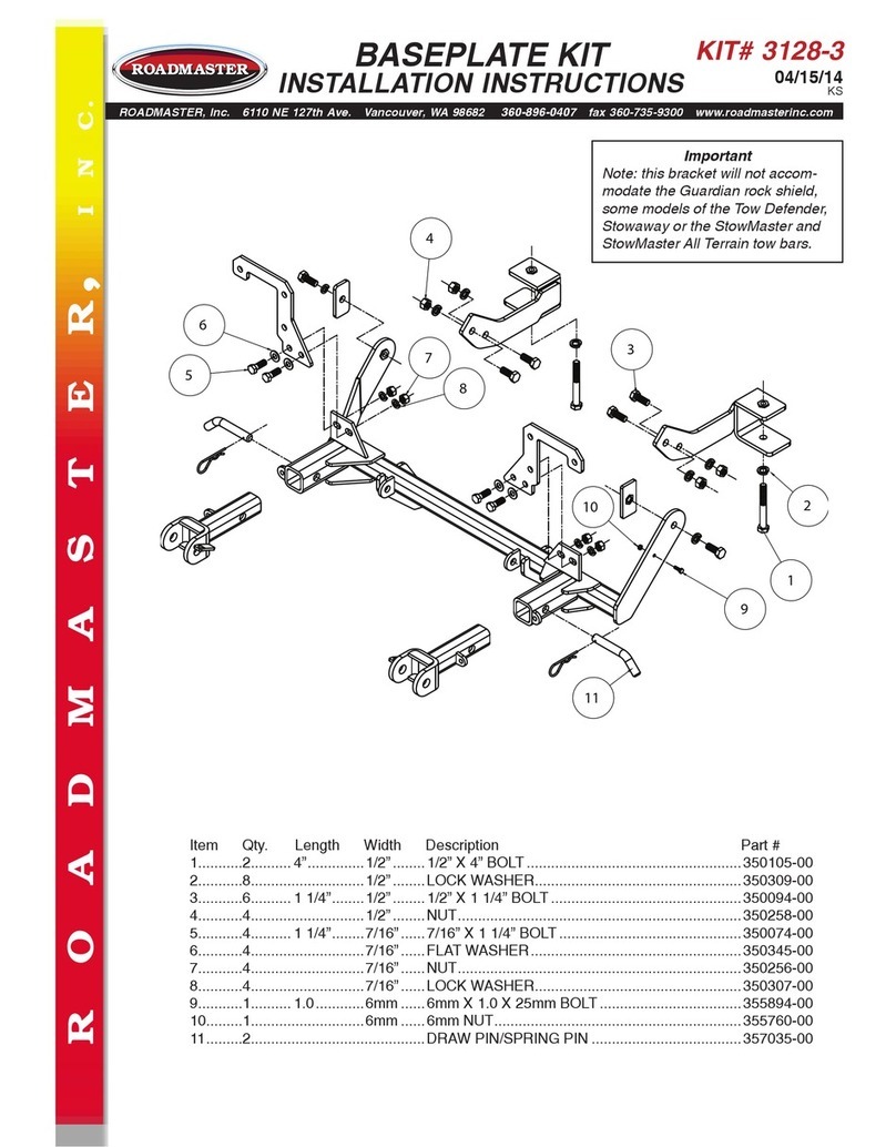 Roadmaster 3128-3 installation instructions Roadmaster 3128-3 installation instructions