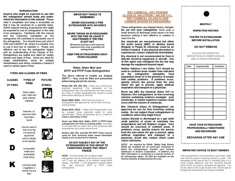 Amerex AFFF User manual