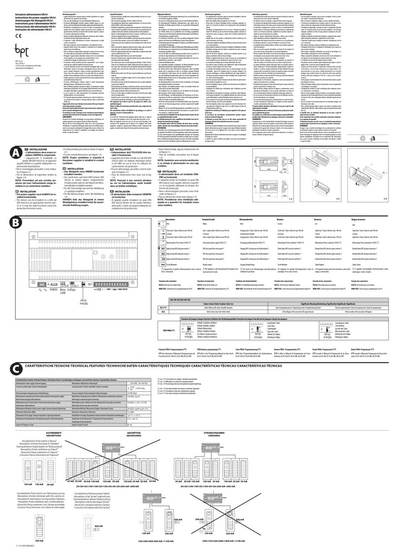Bpt VA/01 User manual