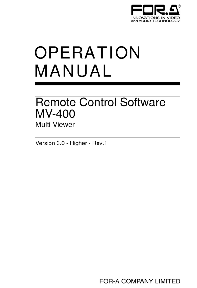 FOR-A MV-400 Operation manual
