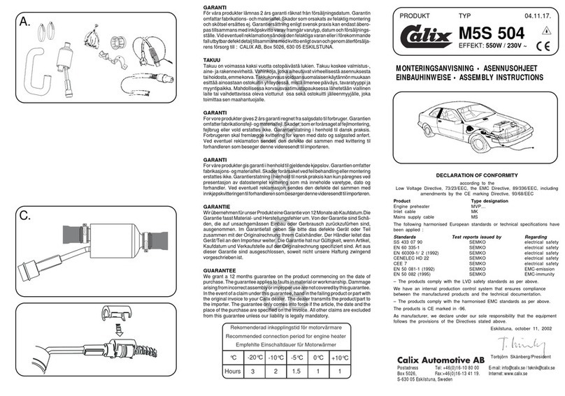 Calix M5S 504 User manual