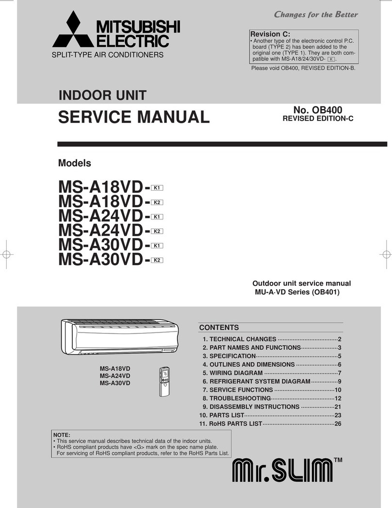Mitsubishi Electric MS-A18VD-K1 Service manual
