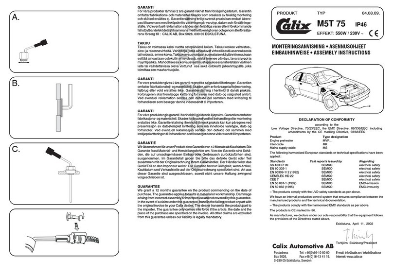 Calix M5T 75 User manual