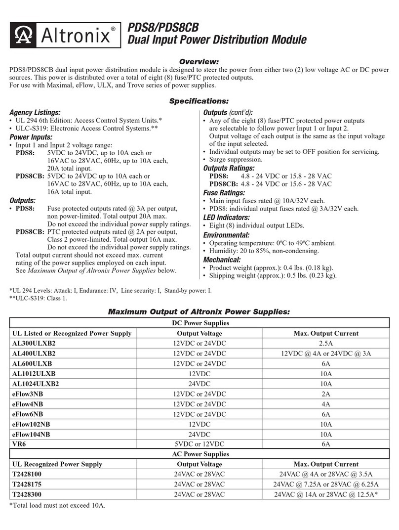 Altronix PDS8CB user manual