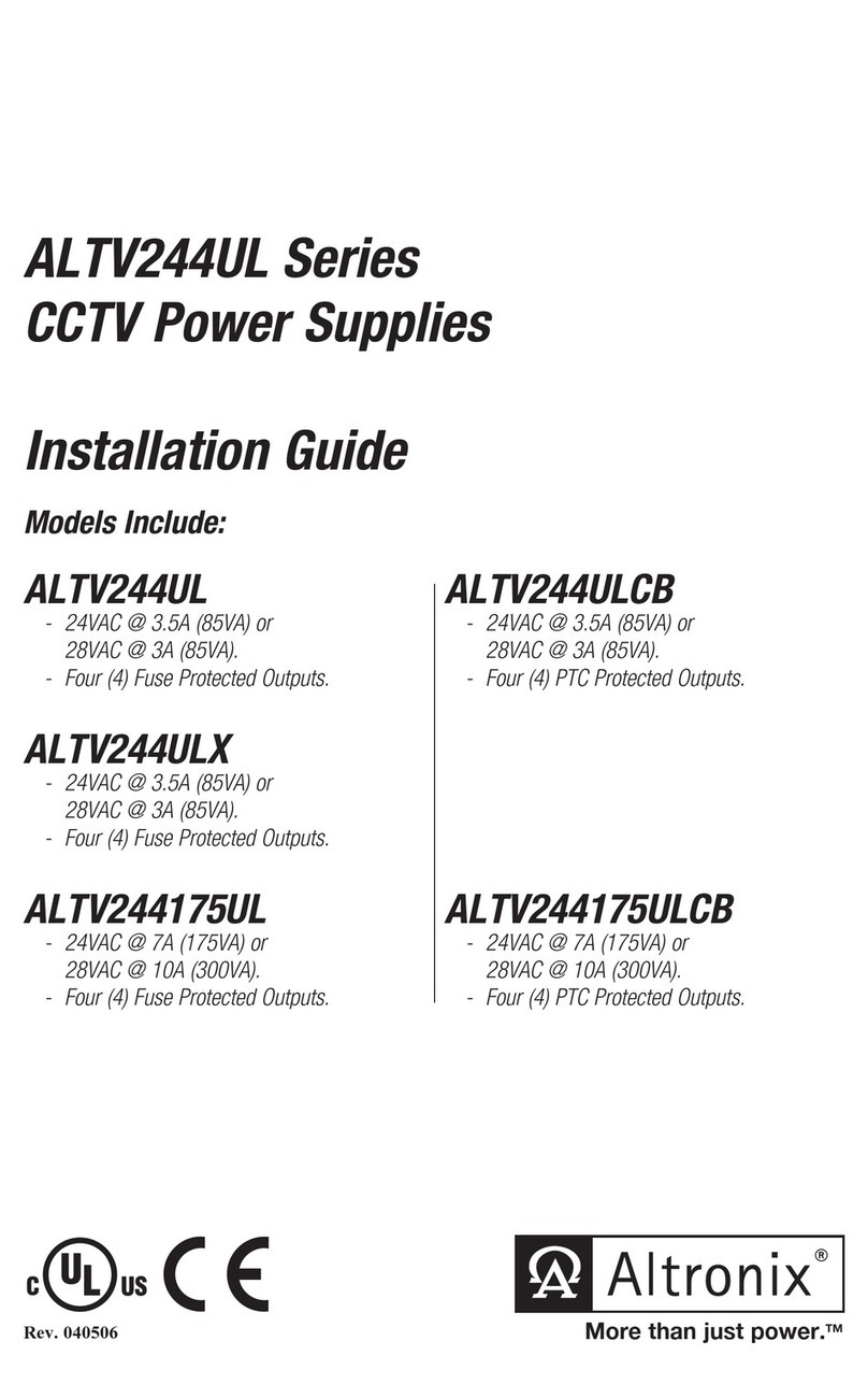 Altronix ALTV244UL Operating and maintenance instructions