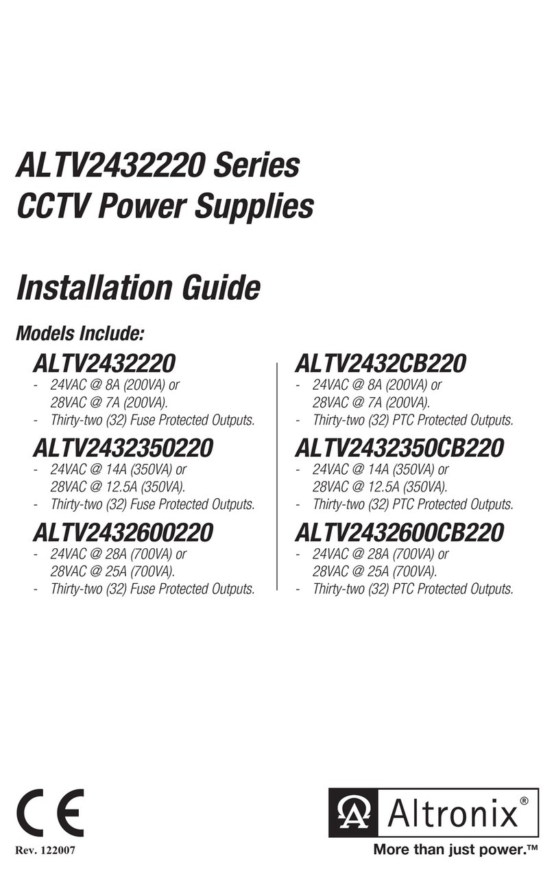 Altronix ALTV2432220 Operating and maintenance instructions