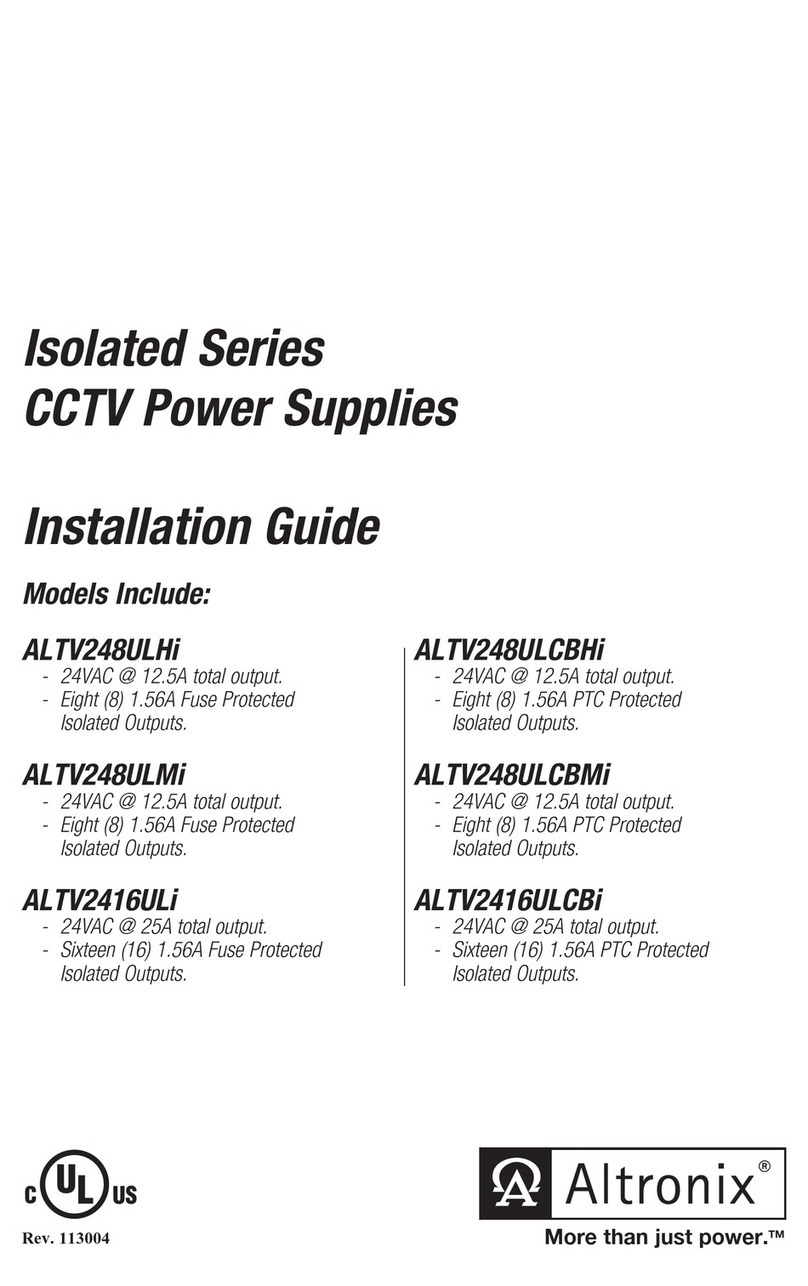 Altronix ALTV248ULHi Operating and maintenance instructions