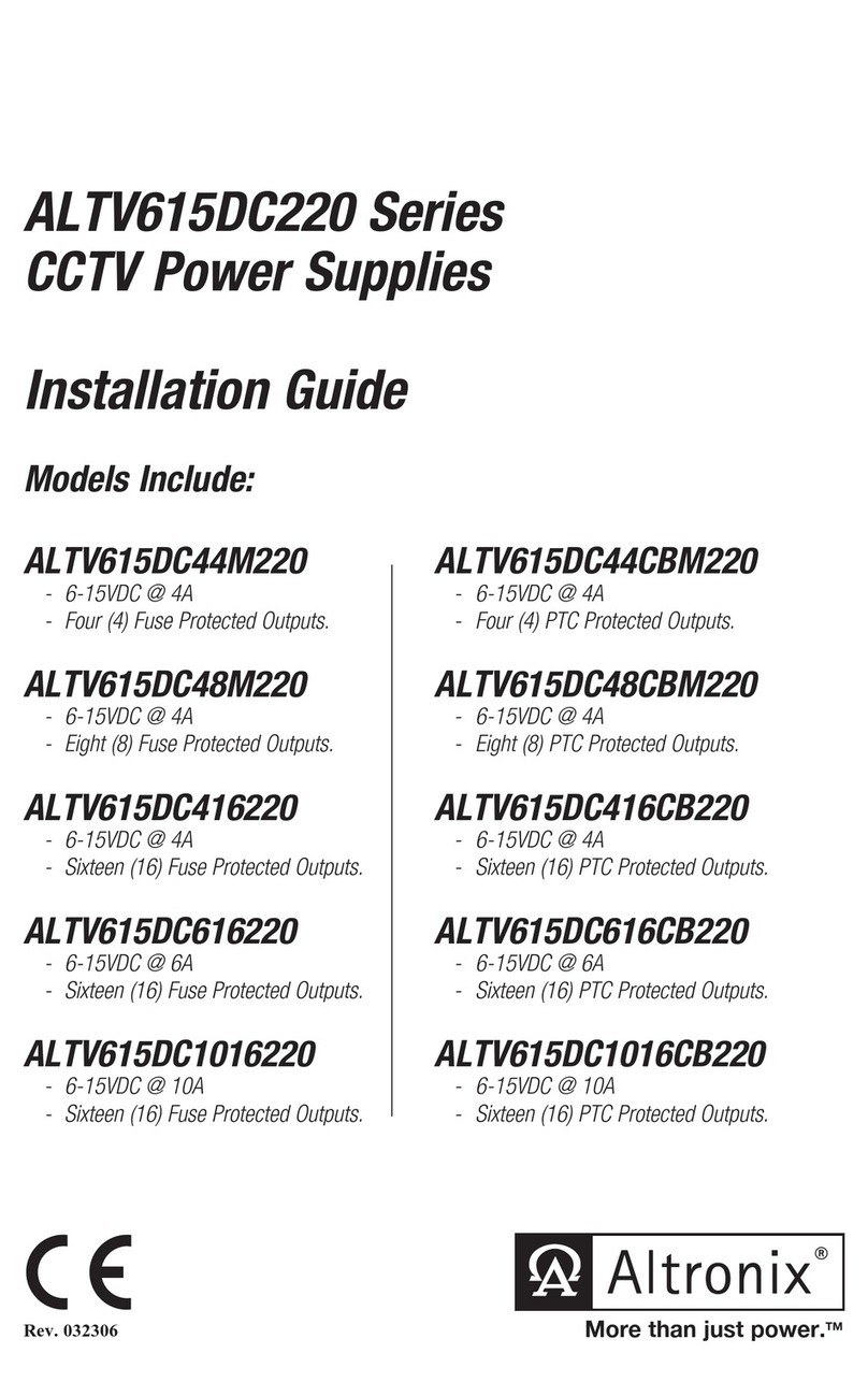 Altronix ALTV615DC48CBM220 Operating and maintenance instructions