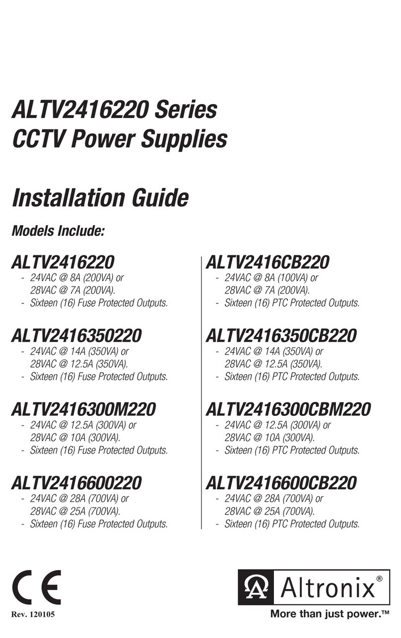 Altronix ALTV2416220 Operating and maintenance instructions