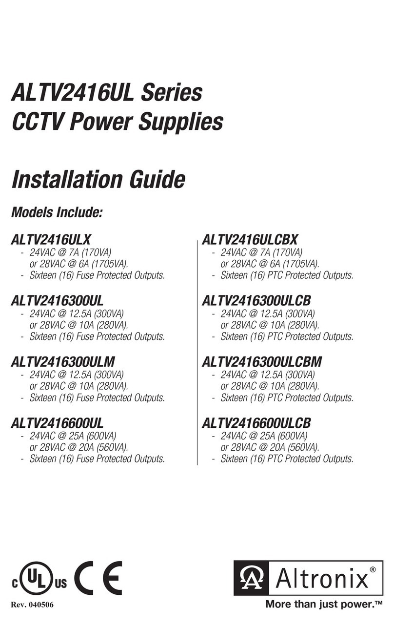 Altronix ALTV2416300UL Operating and maintenance instructions