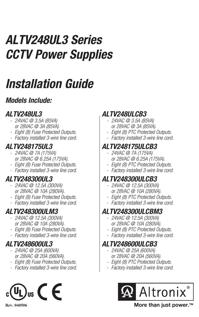 Altronix ALTV248UL3 series Operating and maintenance instructions Altronix ALTV248UL3 series Operating and maintenance instructions