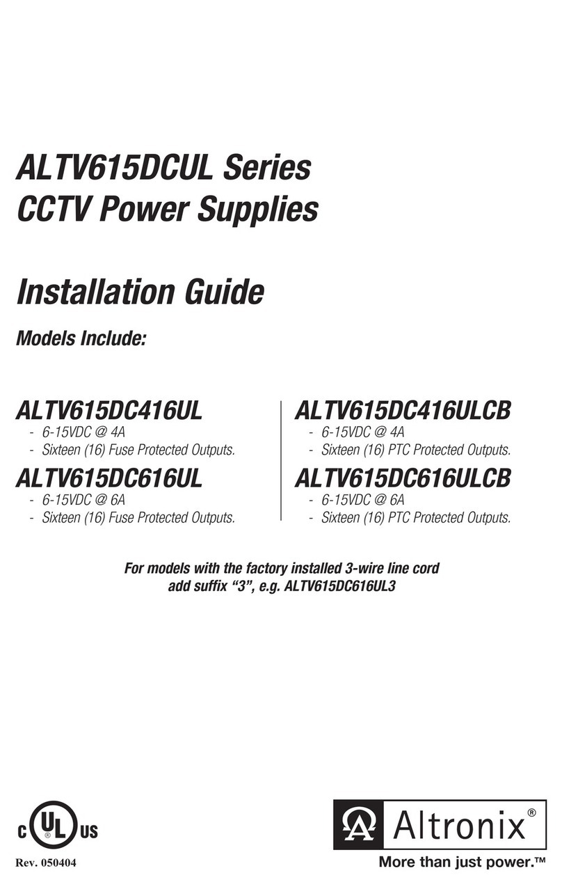 Altronix ALTV615DC616UL Operating and maintenance instructions
