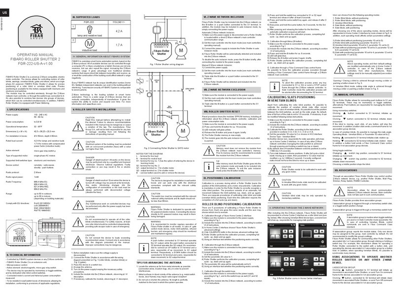 FIBARO ROLLER SHUTTER 2 User manual