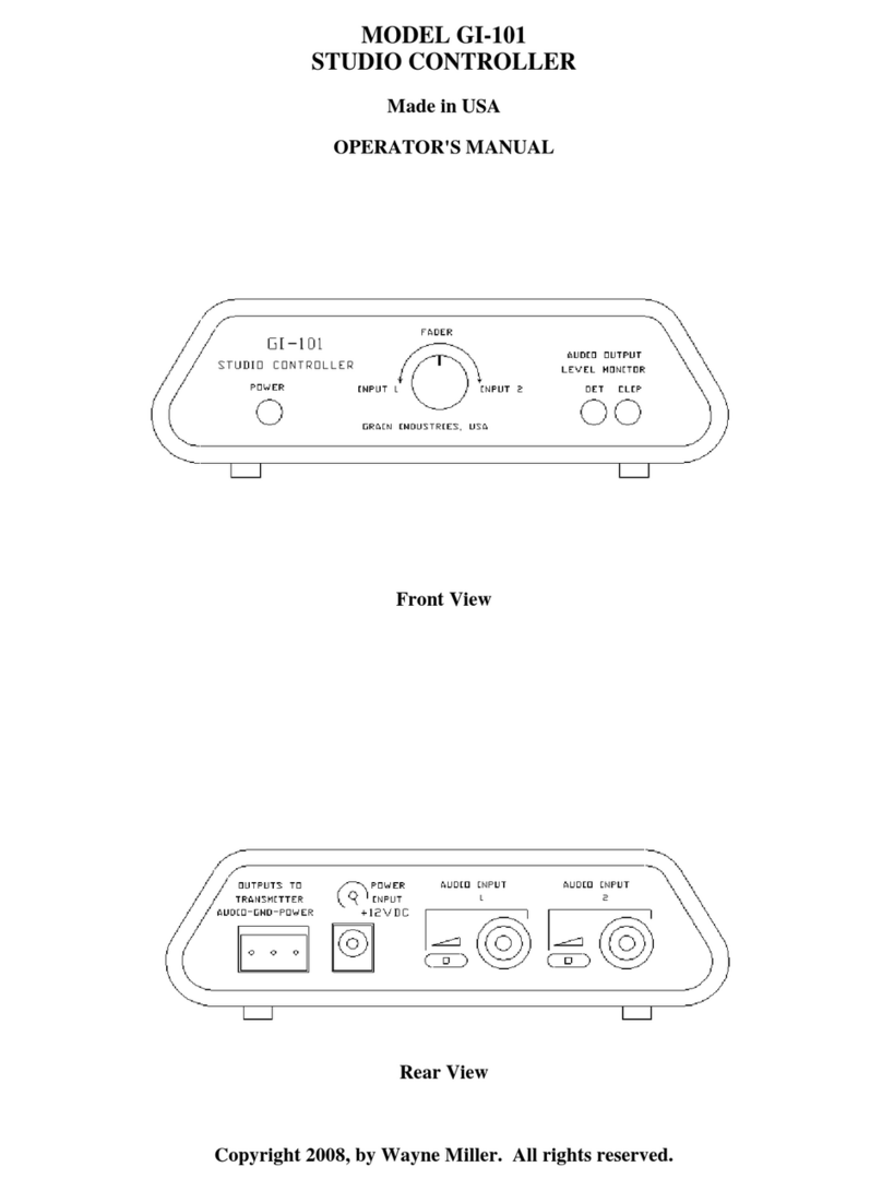 Studio Box GI-101 Operator's manual