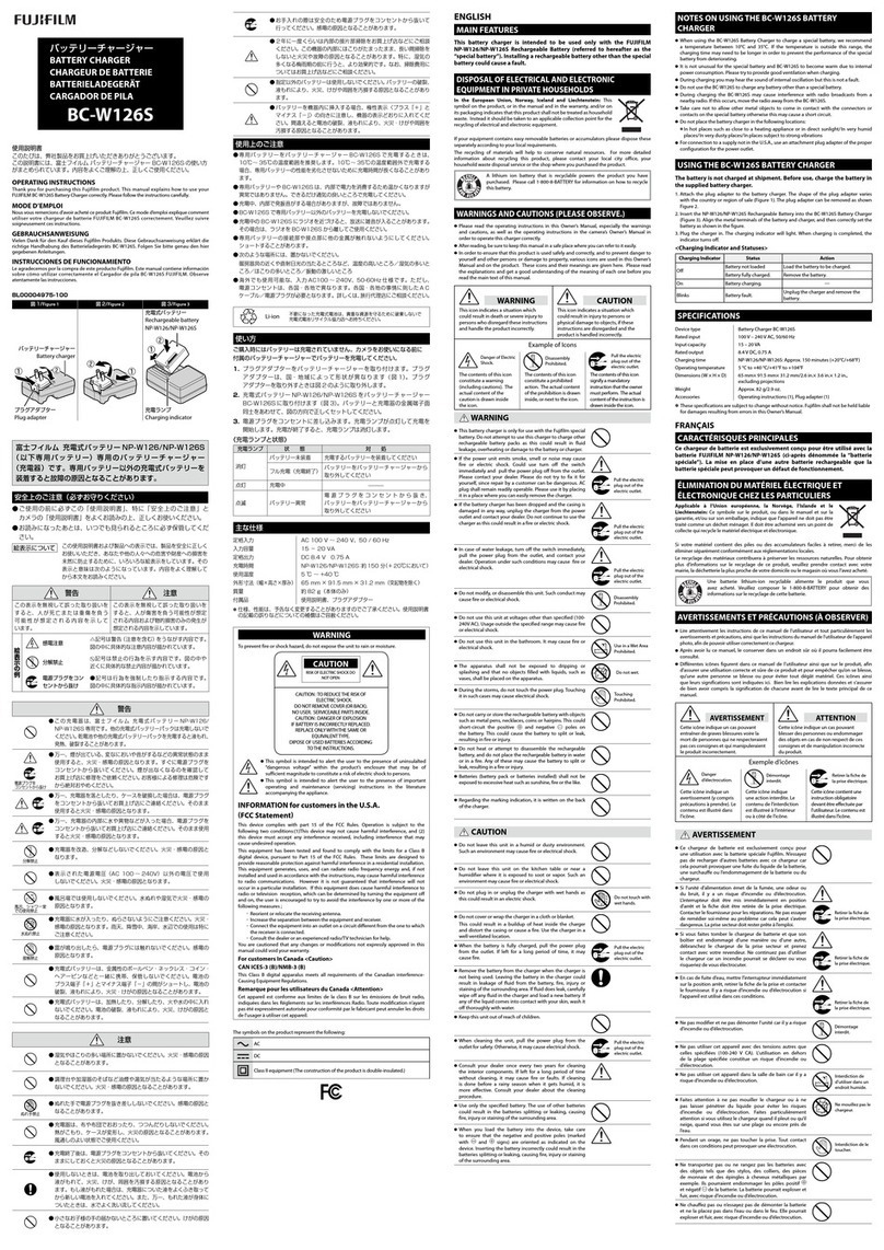 FujiFilm BC-W126S owner's manual