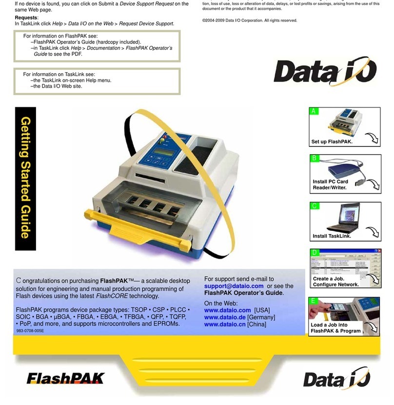 Data I/O FlashPAK Getting started guide
