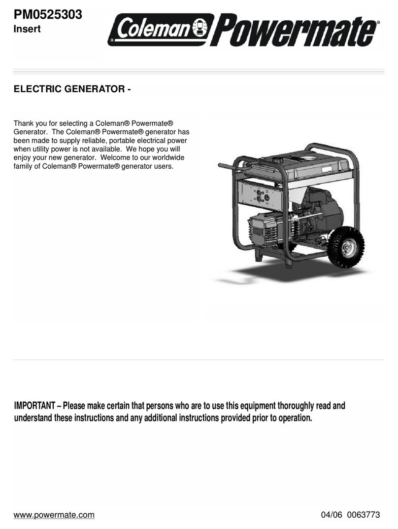 Coleman Powermate PM0525303 manual