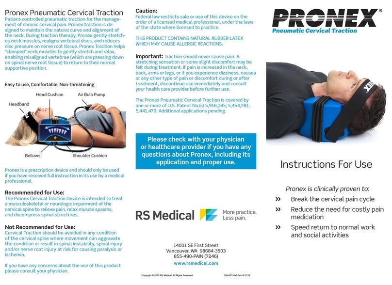 PRONEX Pneumatic Cervical Traction Instructions for use PRONEX Pneumatic Cervical Traction Instructions for use