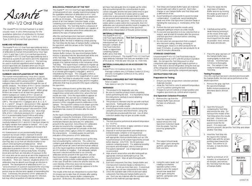 Asante HIV-1/2 Oral Fluid Instructions for use