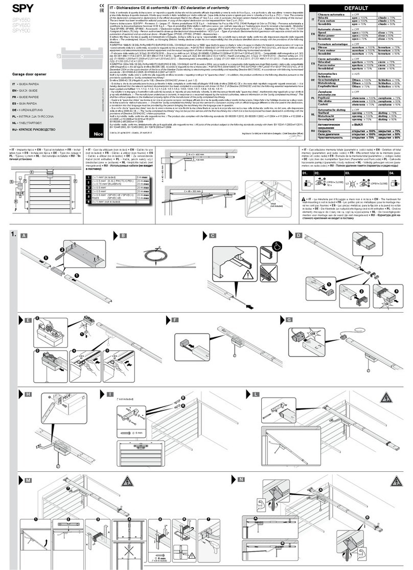 Nice SPY650 quick guide