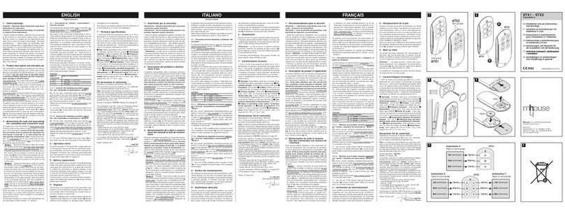Mhouse STX2 Installation and use instructions and warnings Mhouse STX2 Installation and use instructions and warnings