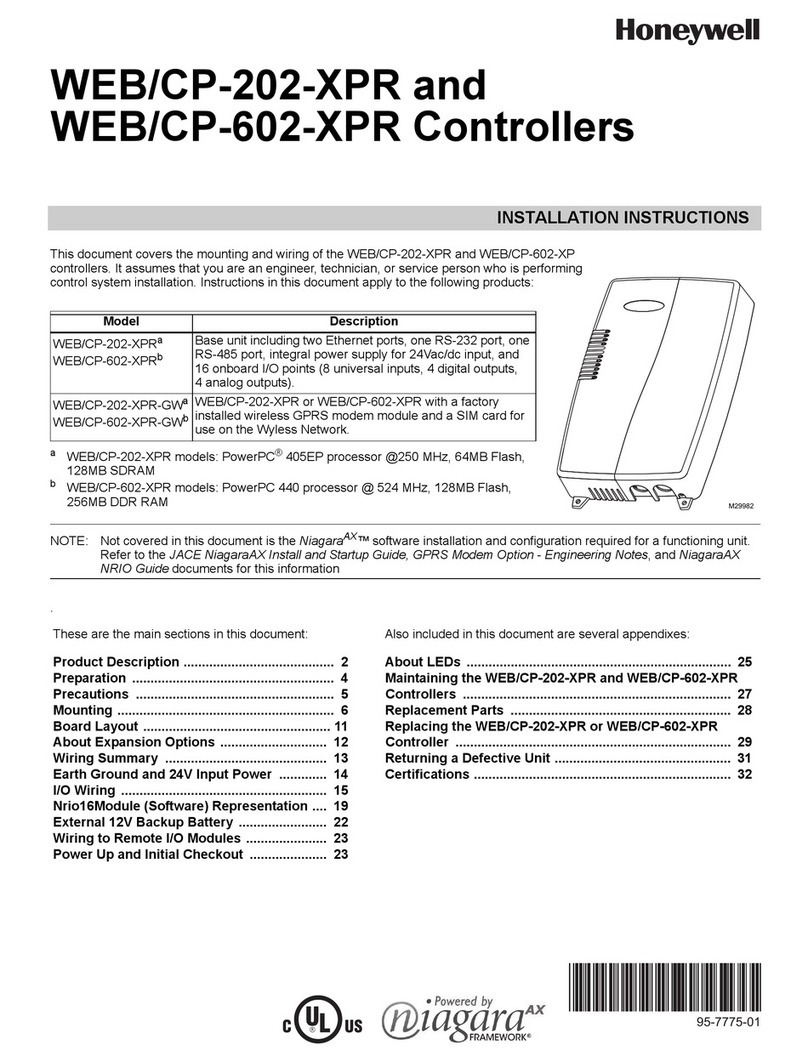 Honeywell WEB/CP-202-XPR User manual