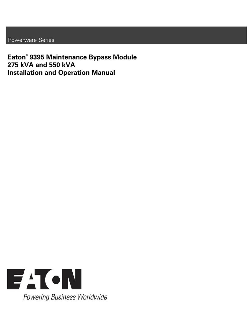 Eaton Powerware 9395 275 kVA MBM Installation and operation manual