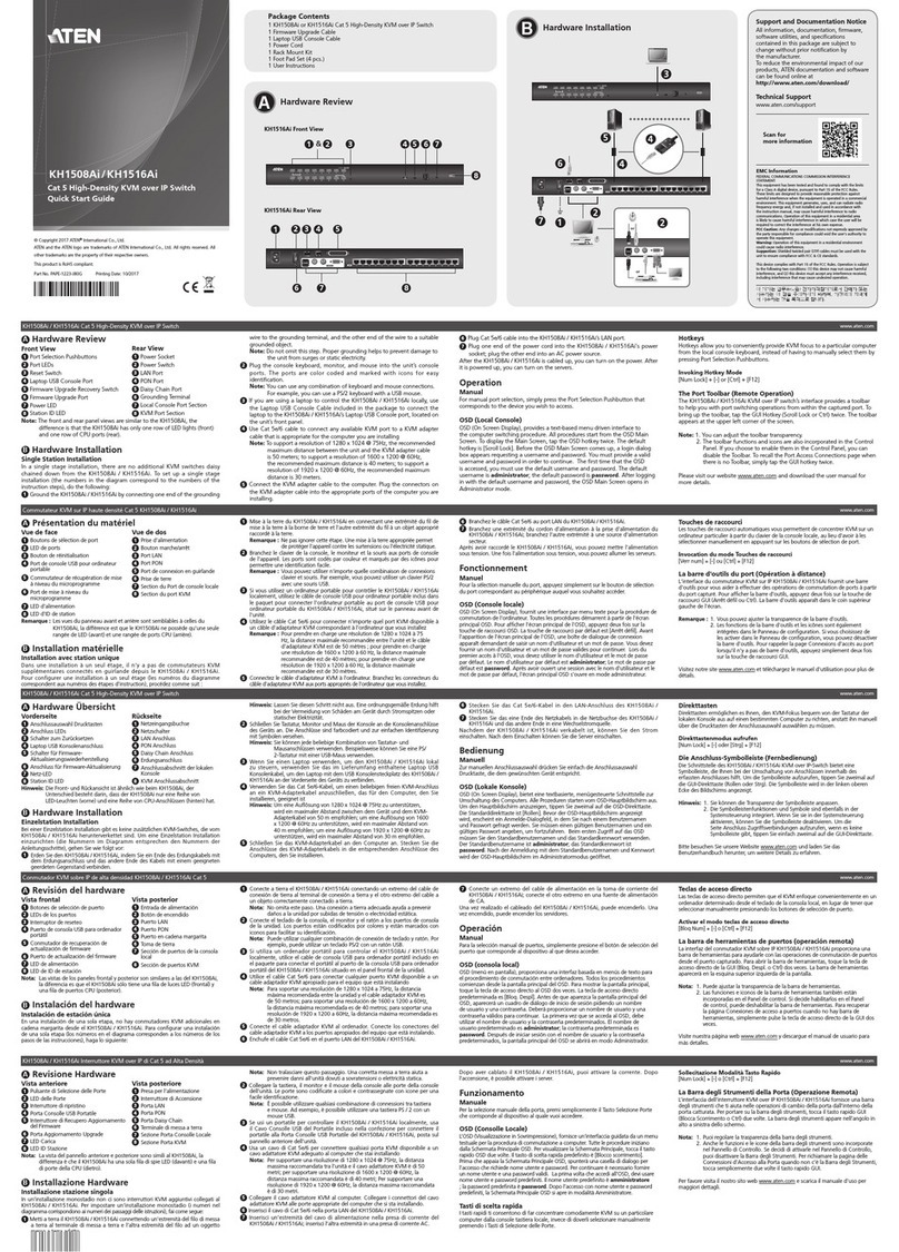 ATEN KH1508Ai User manual