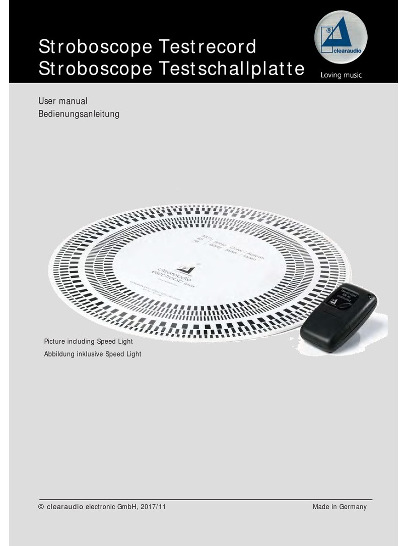 Clearaudio Stroboscope Testrecord User manual