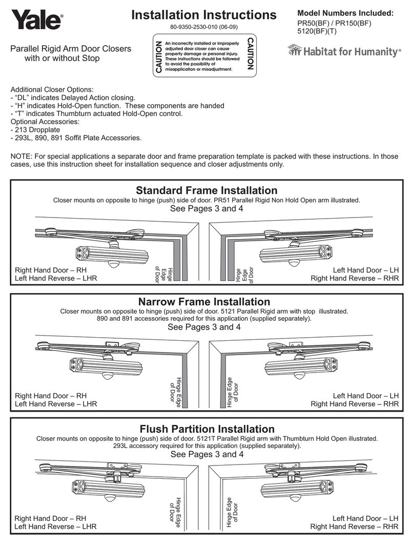 Yale PR50 User manual