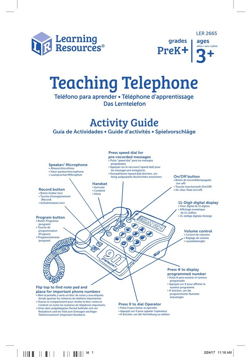 Learning Resources Teaching telephone User manual