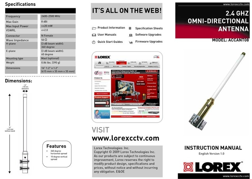 Lorex ACCANT08 instruction manual