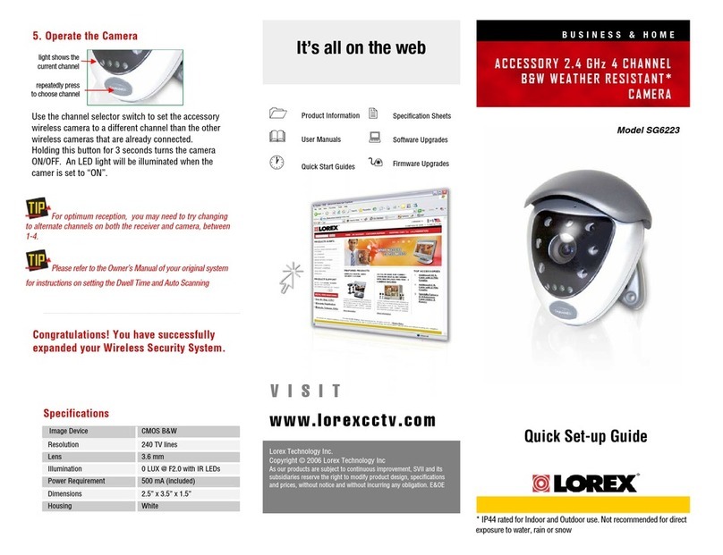 Lorex SG6223 User manual Lorex SG6223 User manual